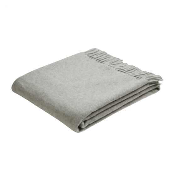Gray Wool Throw Blanket