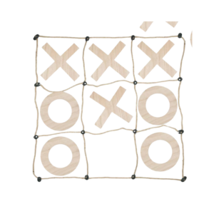 Wooden & Rope Tic Tac Toe