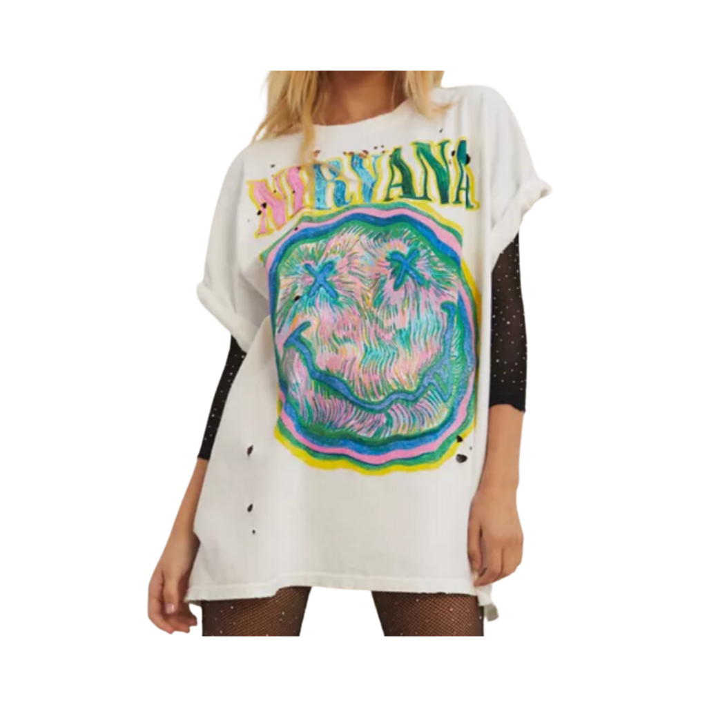 Shop Now -UO Nirvana Distressed T-Shirt