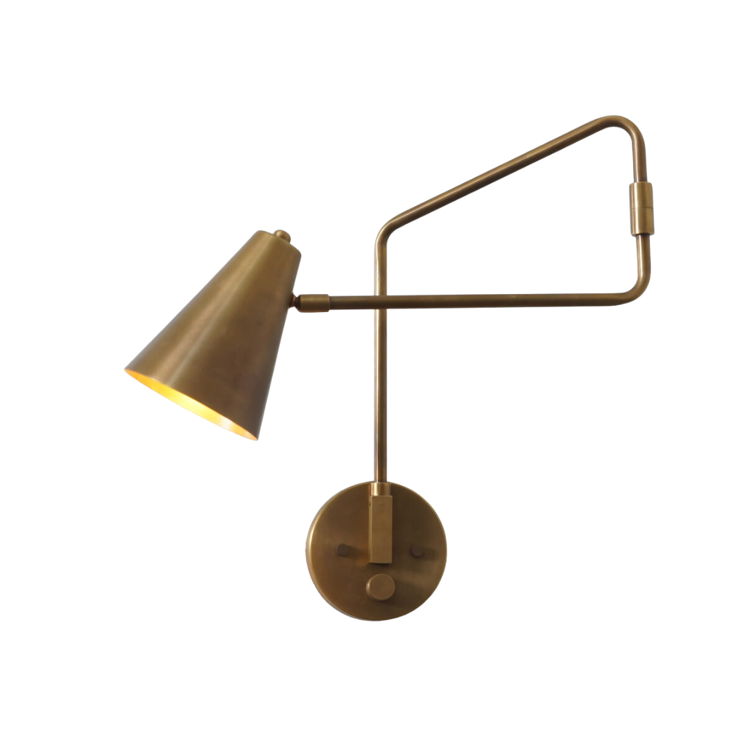 Gold Swing Arm Sconce