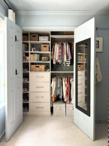 Closet Wallpaper Mini Makeover with The Inside - Cass Makes Home