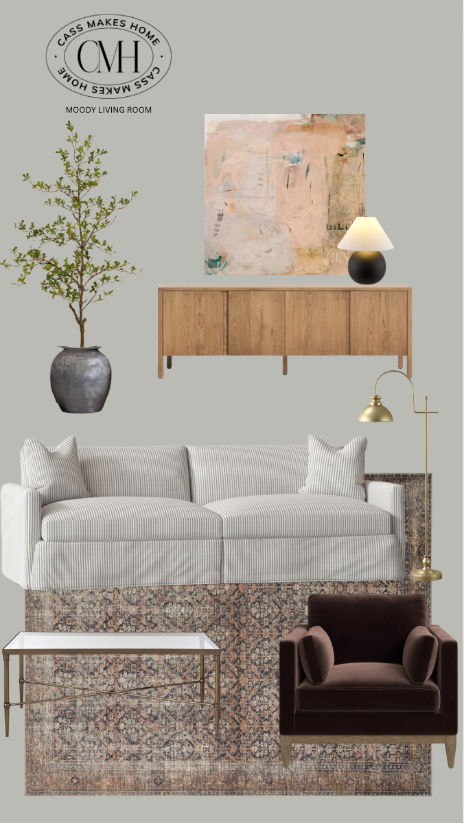 Monday Mood Board: Moody Living Room - Cass Makes Home