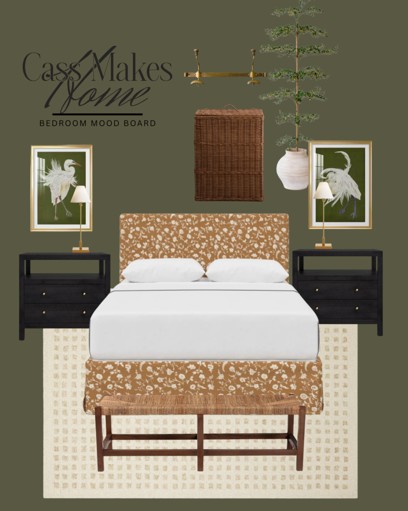 Monday Mood Board: Earthy Green Bedroom - Cass Makes Home